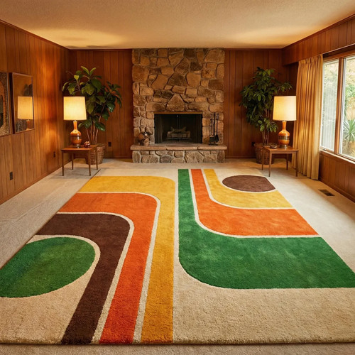 Hand tufted 70s retro - 70s,