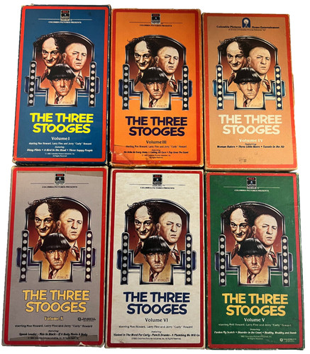 Three stooges vhs tapes - three,