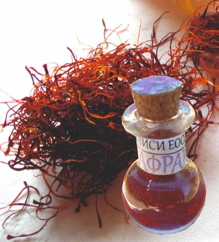 Saffron glass bottle - saffron,
