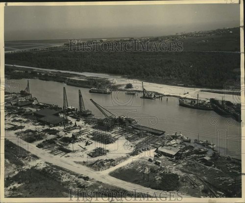 1948 press photo - aerial, view