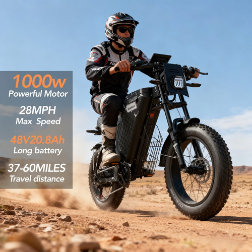 Fat tire ebike 750w - tire, motor