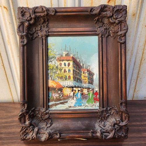 Vintage impasto paris street - impasto,