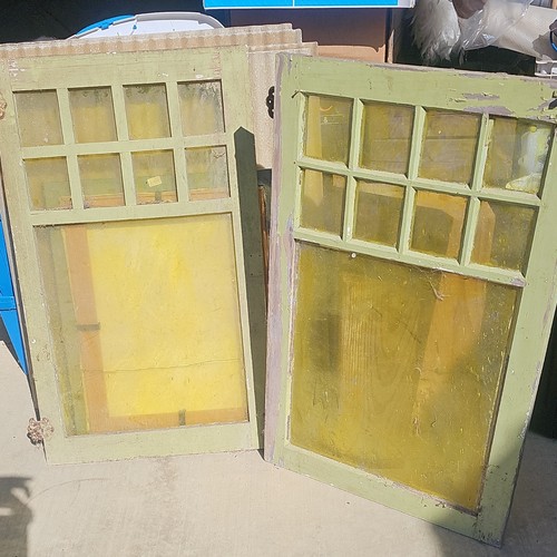 Pair antique wood - antique, window