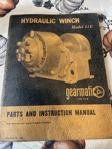 Gearmatic 11e hydraulic winch - gearmatic,