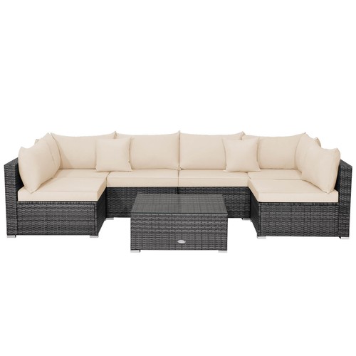 Patiojoy 7pcs patio rattan - 7pcs,