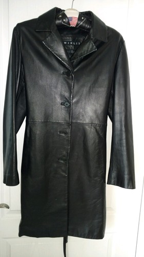 Womens leather length - length, coat