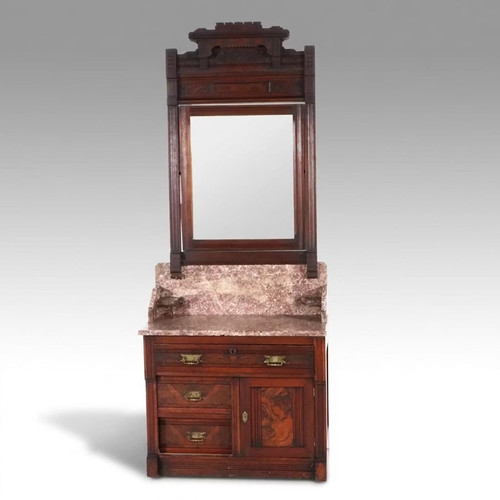 Antique 1800 eastlake burled - antique, 1800's