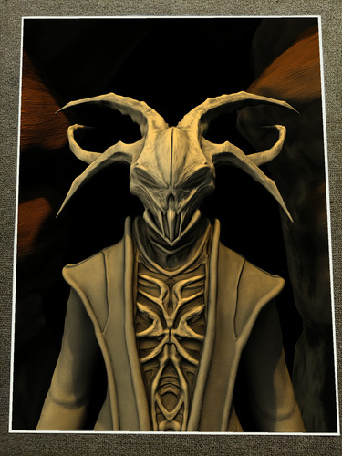 Horned demonic sorcerer - demonic, in