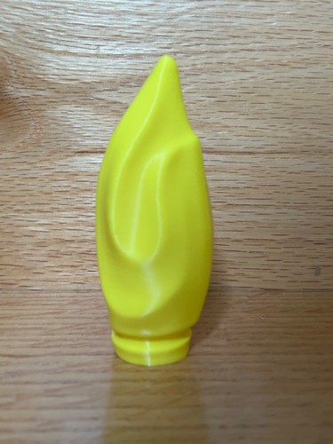 Yellow flame top for candle - yellow,