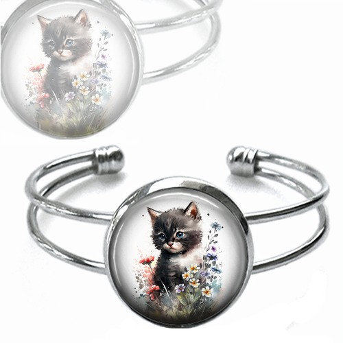 Tuxedo cat vintage watercolor - tuxedo,