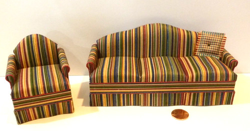 Dollhouse miniature couch - dollhouse,