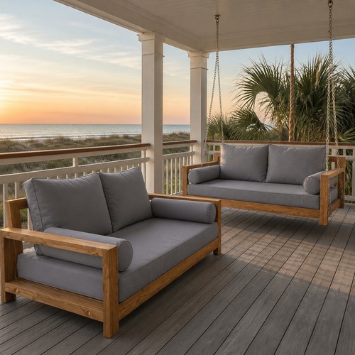 Style twin teak wood - wood, outdoor