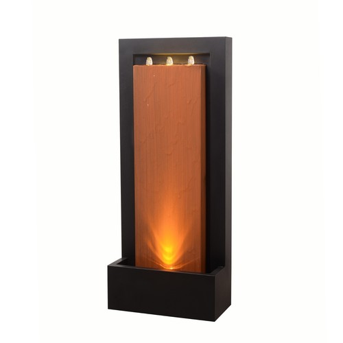 Zinc metal fountain - zinc, w/leds