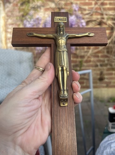 Antique french wall cross - antique,