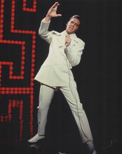 Elvis presley white suit on - presley,