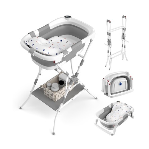Baby bathtub with stand - with,