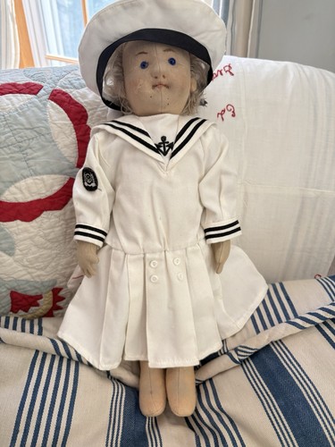 Antique steiff felt doll - antique,