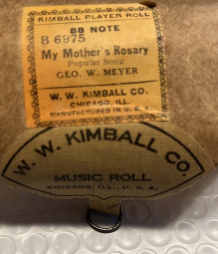 Kimball player piano roll - kimball,