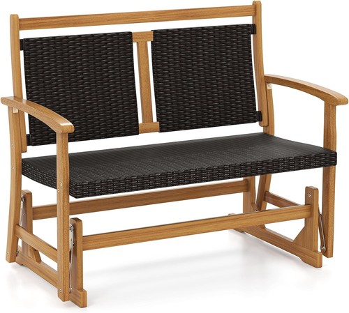 Patio rattan glider bench - patio,