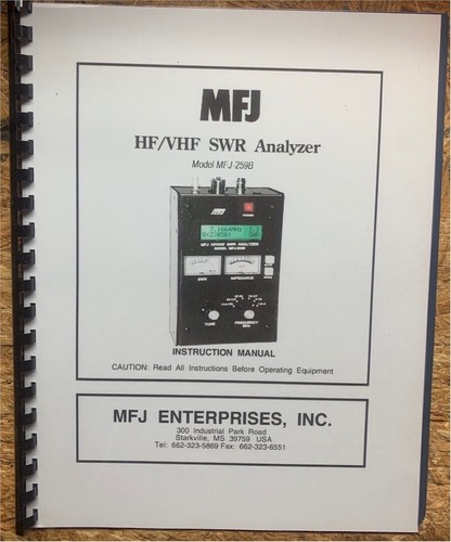 Mfj 259b vhf analyzer - mfj,