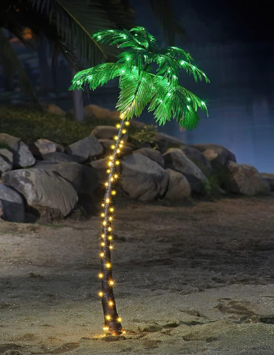 5ft lighted palm tree with - lighted, 56
