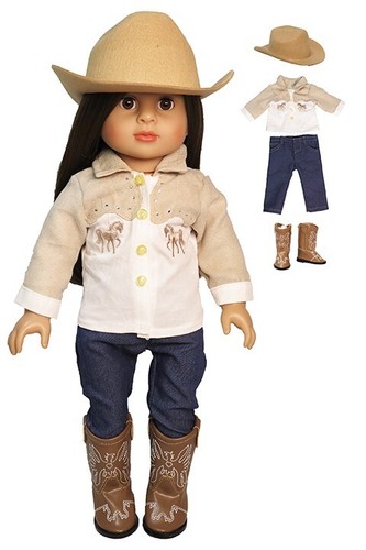 Doll clothes western pants - 18",