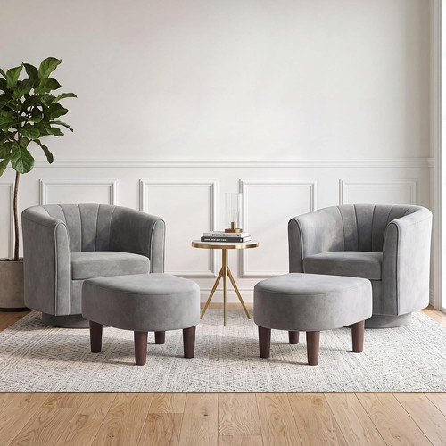Modern velvet 360 - modern, swivel