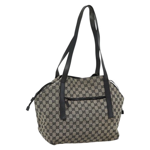 Gucci canvas tote bag black - gucci, gg