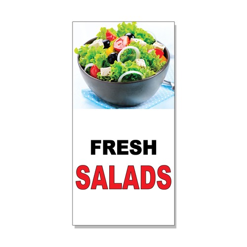 Fresh salads black red bar - black,