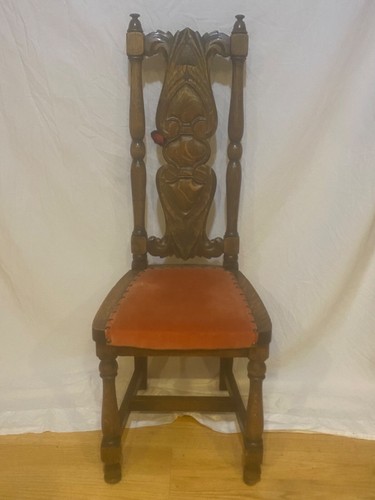Oak highly carved high back - oak,,