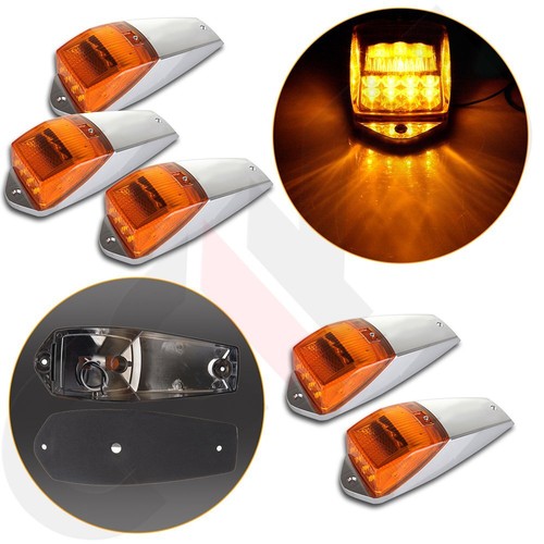 5pcs led amber chrome - led,