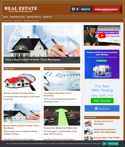 Real estate website - real,
