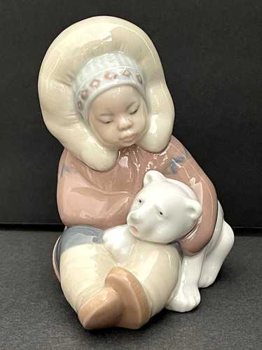 Lladro figurine eskimo boy - lladro,