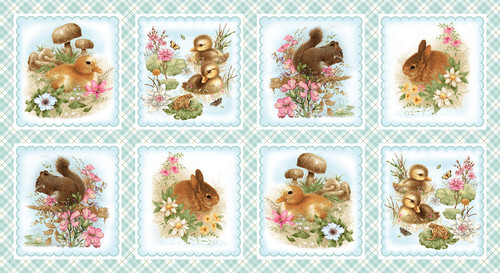 Baby animal duck rabbit fabric - baby,