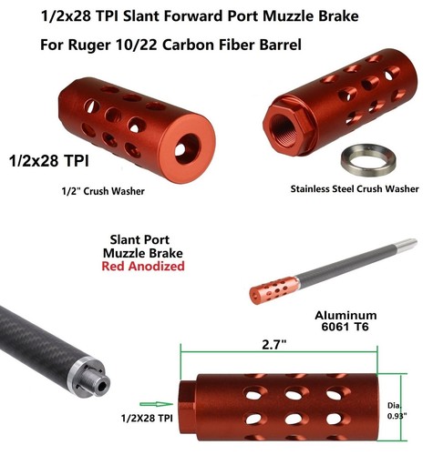 Red 2x28 slant forward blow - 1/2x28,
