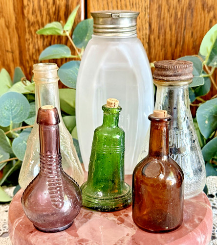 Vtg lot glass bottles - lot, of