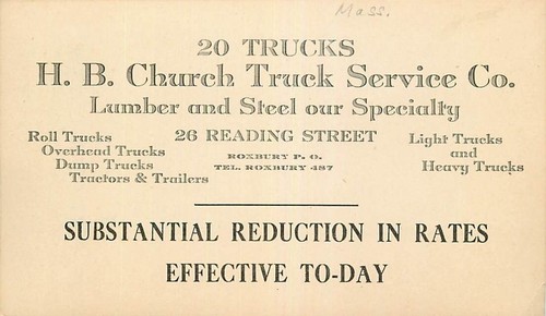 Postal card church truck - h,