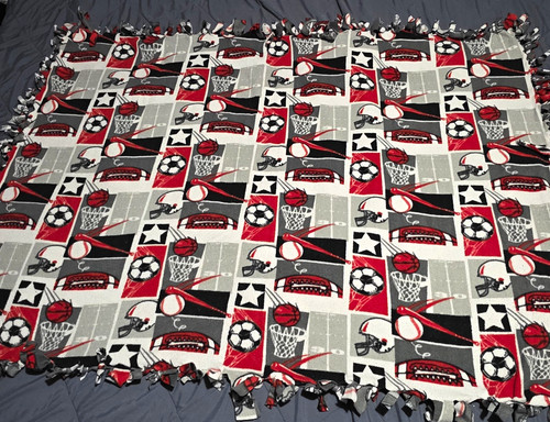 Kids sports balls fleece throw - balls,