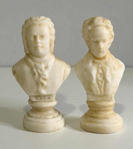 Vtg pair miniature bisque - miniature,