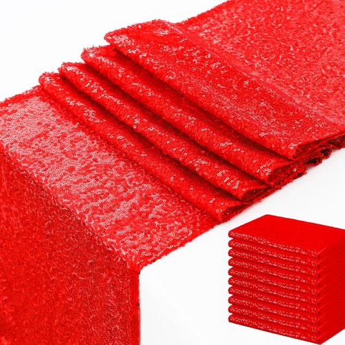 Pack red sequin table - red,