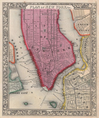 1860 mitchell atlas - of, new