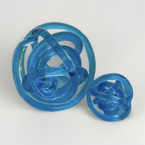 Set blue blown glass - set,