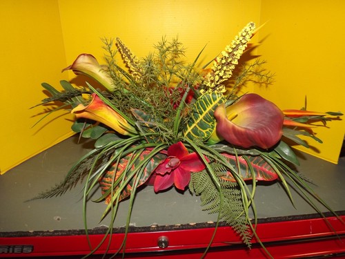 Silk flower arrangement - flower, in