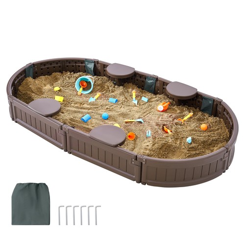 Uimoso sandbox with cover - sandbox, oval