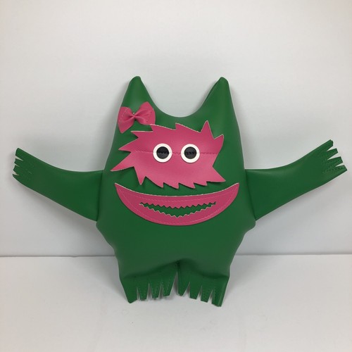 Naugahyde green pink monster - naugahyde,