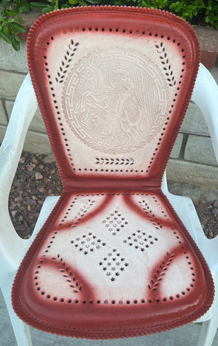 Horse leather seat cushion - horse,