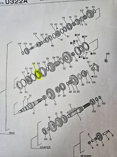 Synchronizer ring nissan ud - ring,,