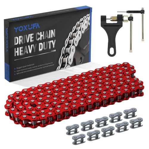 Red 420 chain 132 link - red,
