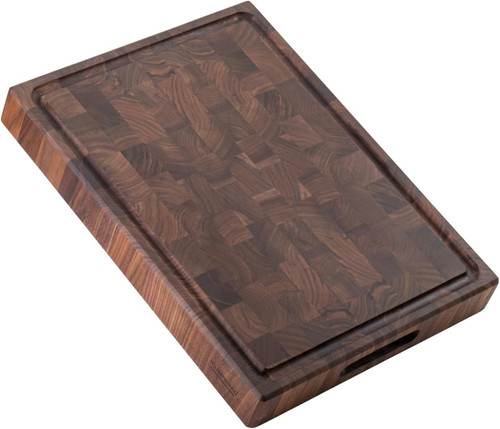 End grain cutting board black - grain,