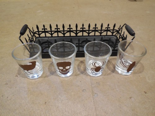 Vintage halloween shot glasses - vintage,